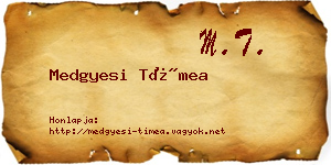 Medgyesi Tímea névjegykártya